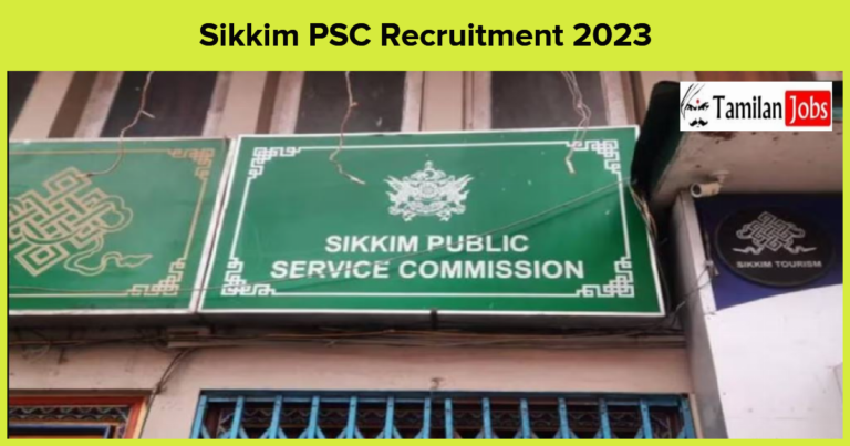 Sikkim PSC Recruitment 2023