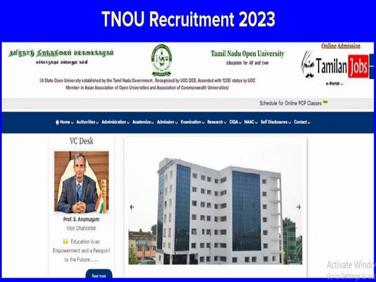 TNOU Recruitment 2023