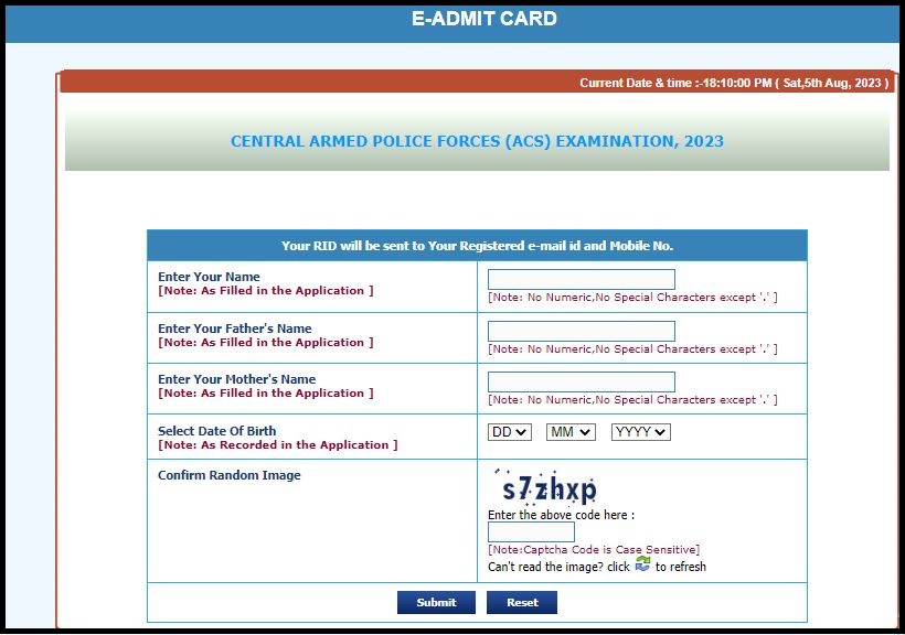 UPSC CAPF AC Admit Card 2023 (Released): Download for Assistant Commandant Exam Upsc Capf Ac Admit Card 2023