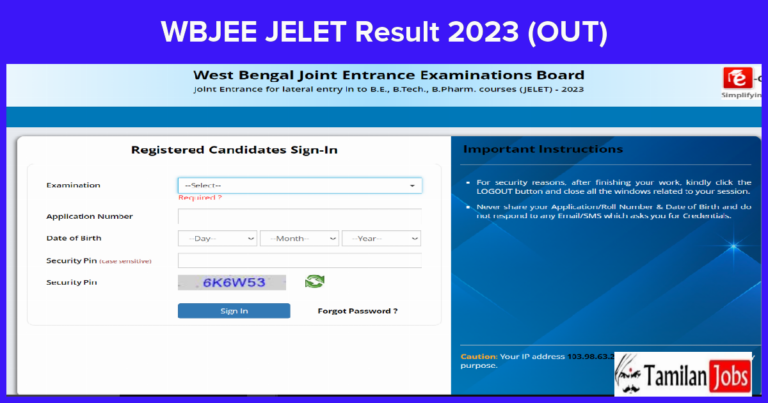 WBJEE JELET Result 2023 (OUT) @ wbjeeb.nic.in | Download Merit Lists and Cutoff Marks!