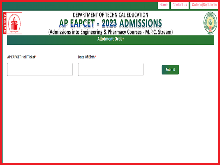 AP EAMCET Final Phase Seat Allotment Result 2023