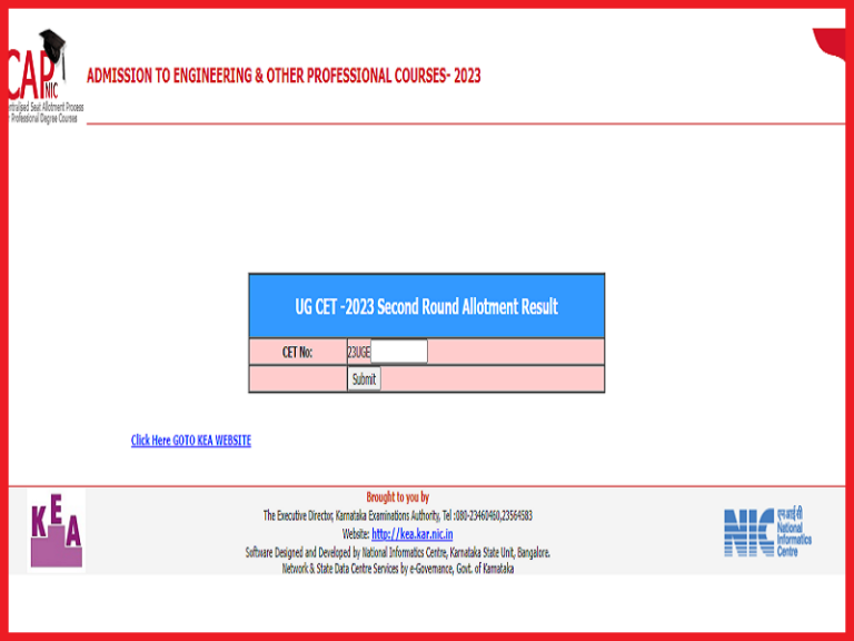 KCET 2nd Round Seat Allotment Result 2023