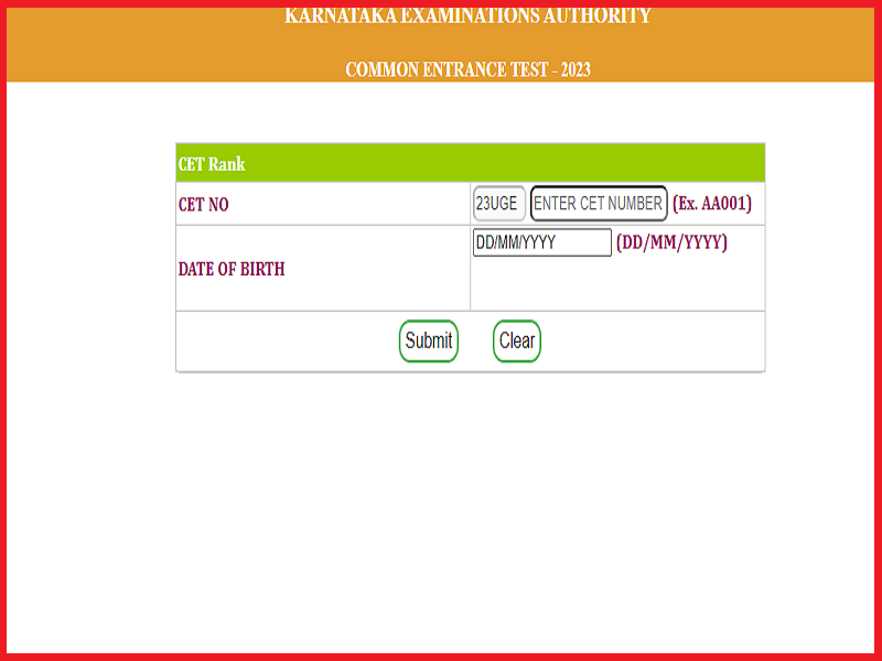 KEA KCET Supplementary Result 2023