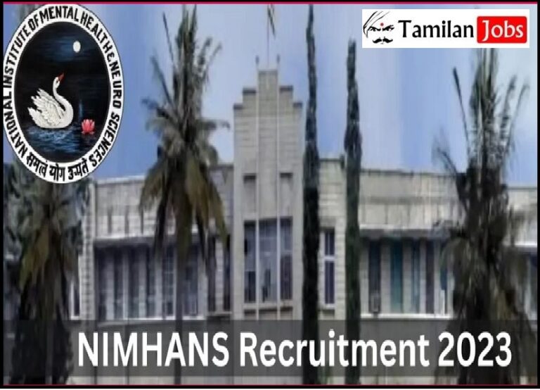 NIMHANS Recruitment 2023 (Out): JRF Posts, Direct Interview Only!