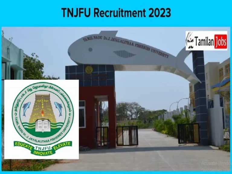 TNJFU Recruitment 2023