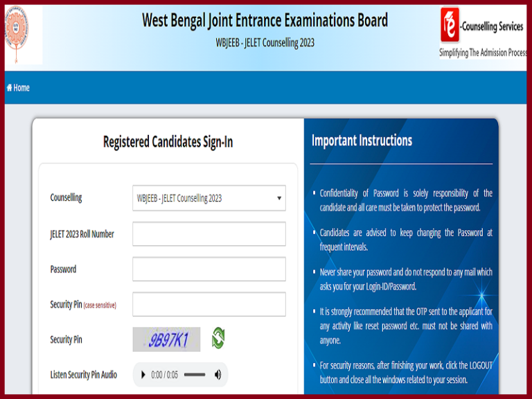 WBJEE JELET Mop-Up Round Seat Allotment Result 2023