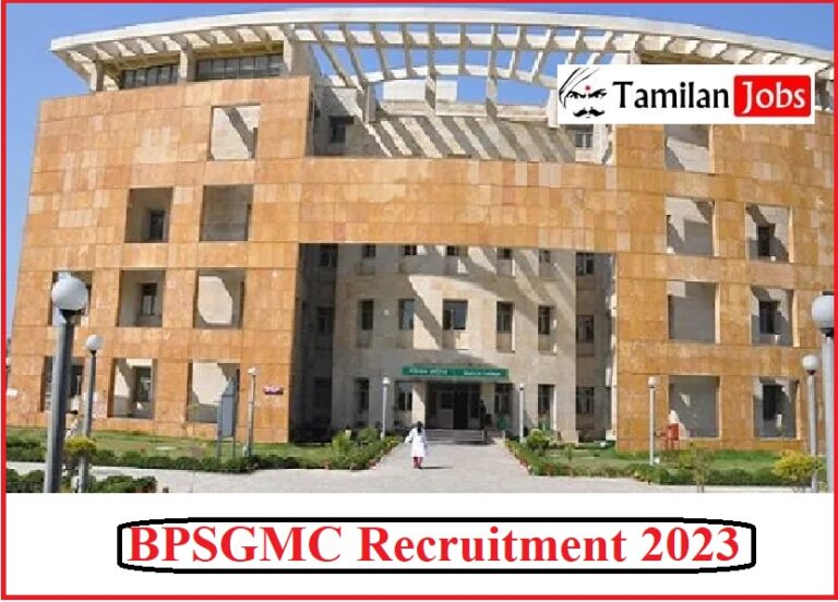 BPSGMC Recruitment 2023