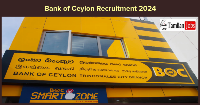 Bank of Ceylon Recruitment 2024 – Apply Online Fresher jobs