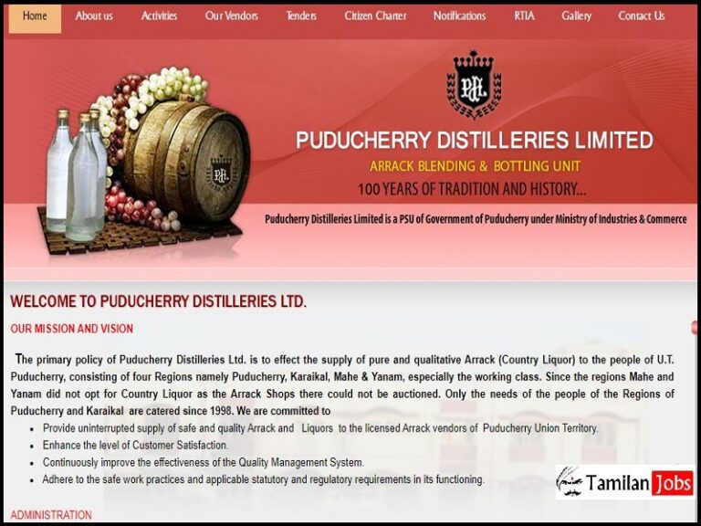 Puducherry Distilleries Limited Recruitment 2023