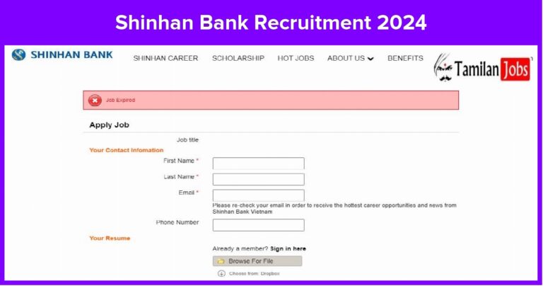 Shinhan Bank Recruitment 2024