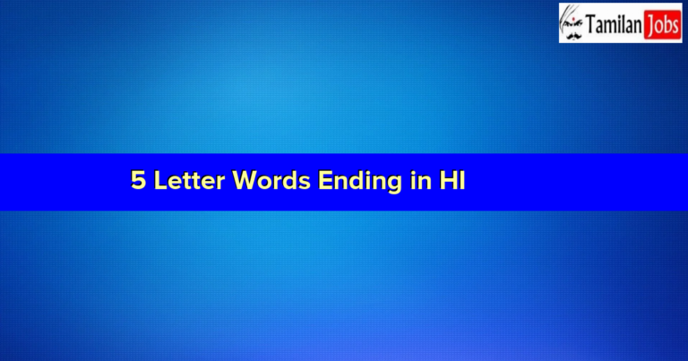 5 Letter Words Ending in HI