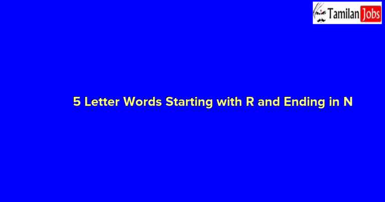 5 Letter Words Starting with R and Ending in N