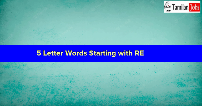 5 Letter Words Starting with RE