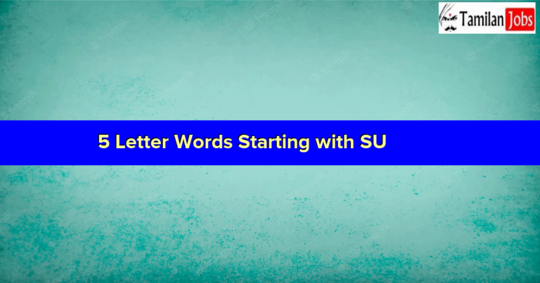 5 Letter Words Starting with SU
