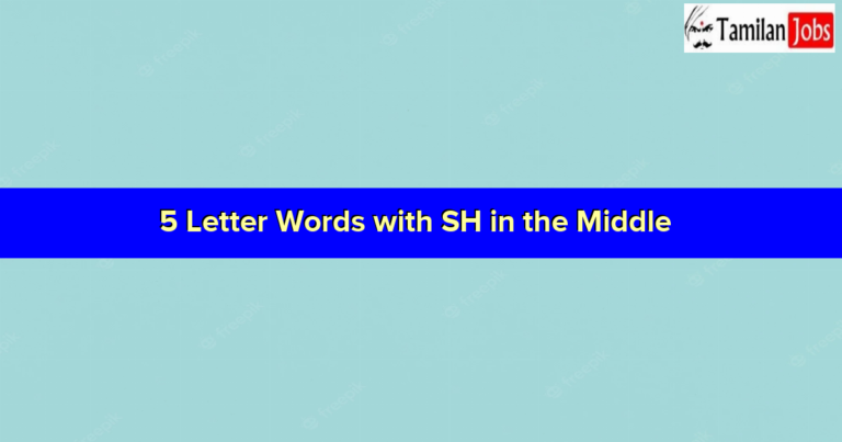 5 Letter Words with SH in the Middle