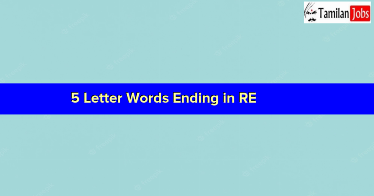 5 Letter Words Ending in RE