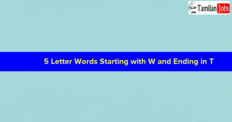 5 Letter Words Starting with W and Ending in T