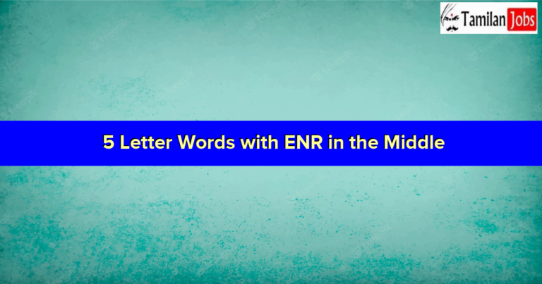 5 Letter Words with ENR in the Middle - World Hint Today