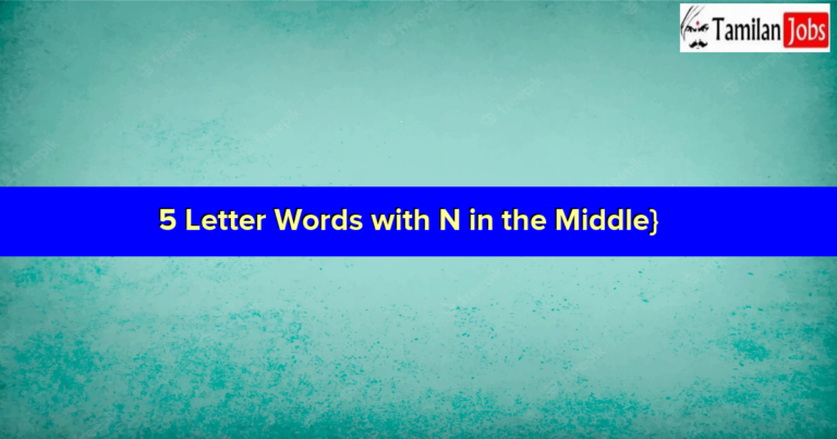 5 Letter Words with N in the Middle