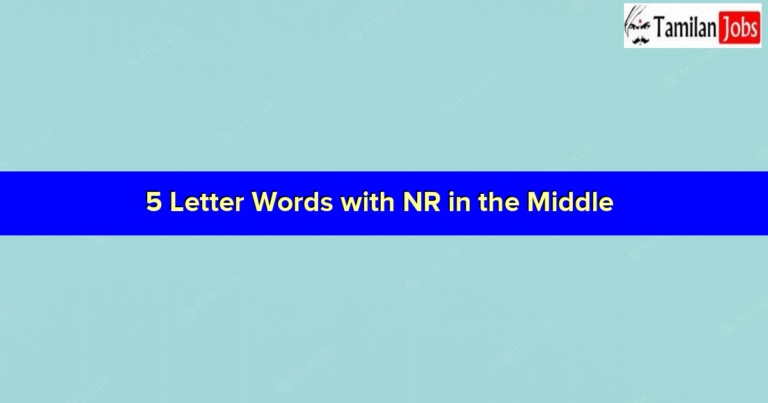 5 Letter Words with NR in the Middle