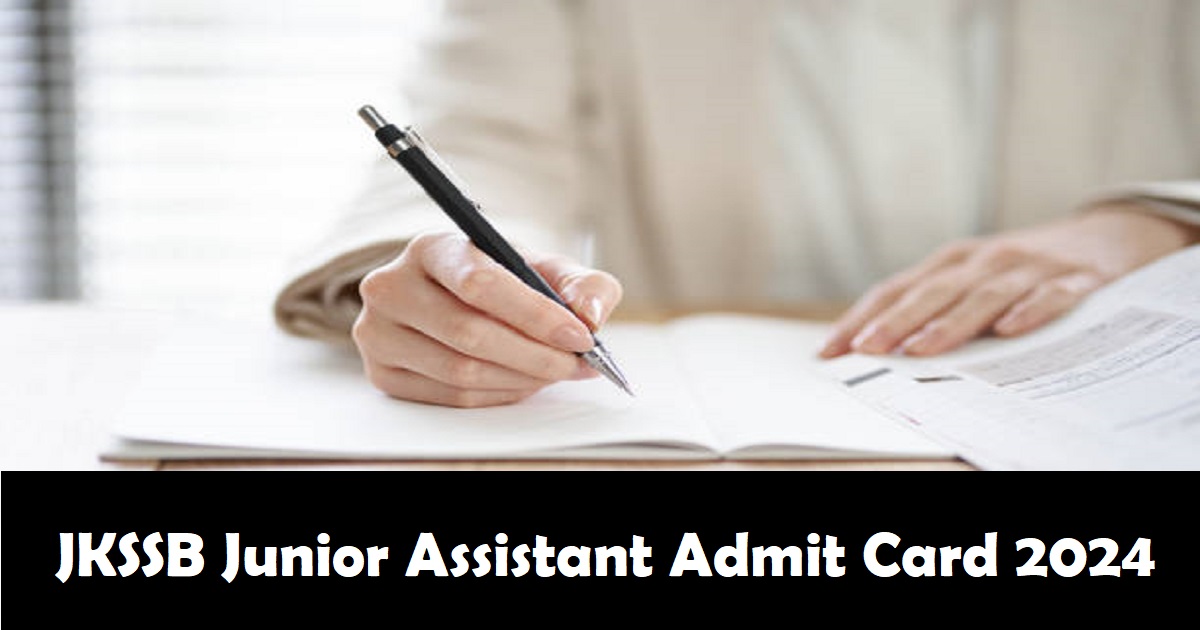 JKSSB Junior Assistant Admit Card 2024