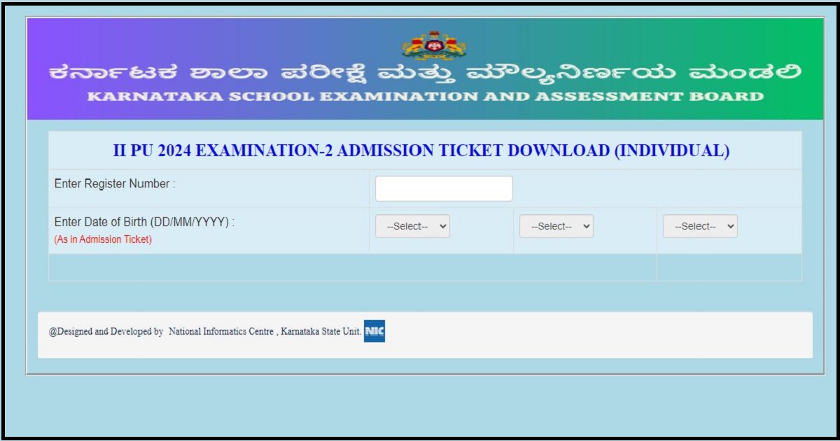 KSEAB Admit Card 2024