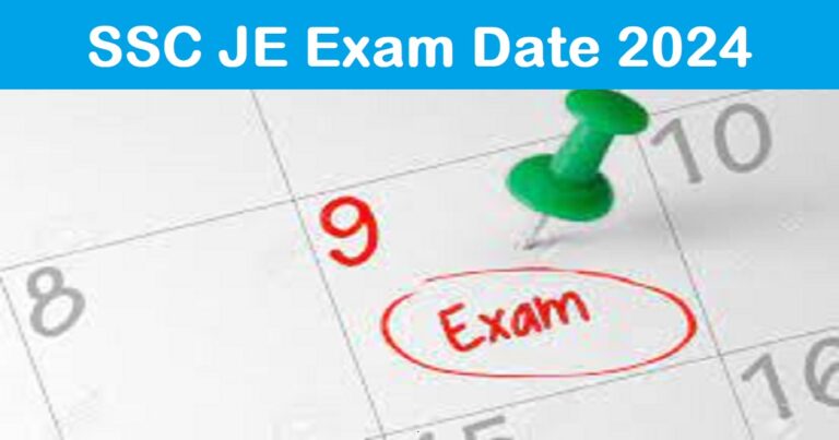 SSC JE Exam Date 2024
