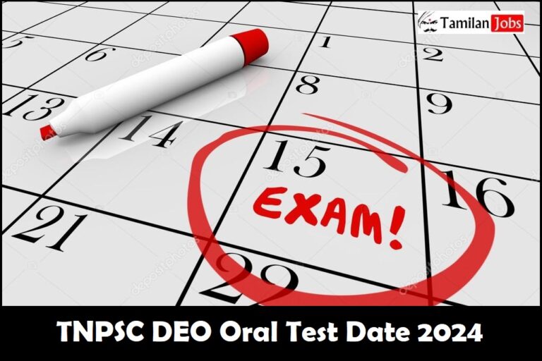 TNPSC DEO Oral Test Date 2024