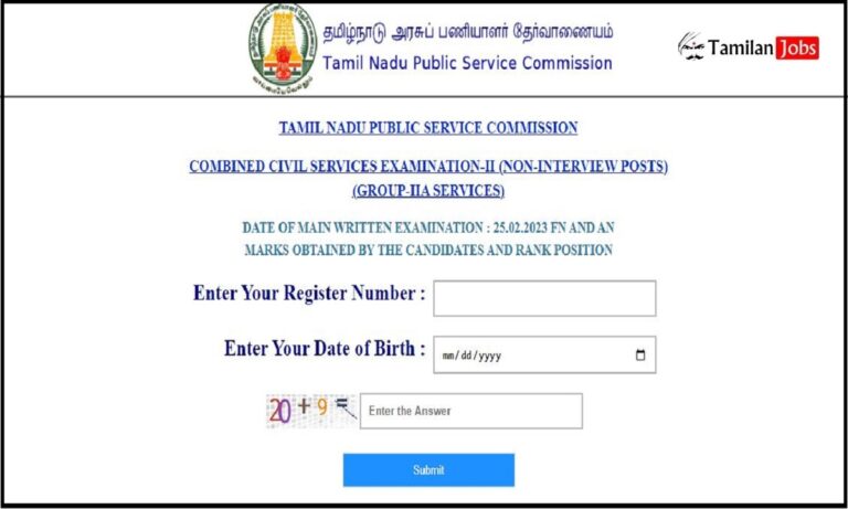 TNPSC Group 2 & 2A Final Result 2024 (Out) – Check Interview Marks